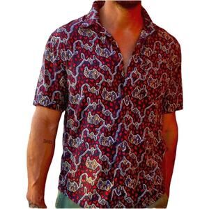 OUTERKNOWN The S/S Studio Shirt In Marine Citrine For Men's Small NEW